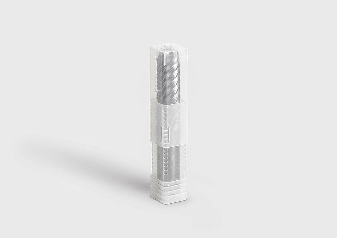 TopPack Conical: a packaging tube for shank tools, milling cutters, and drills.