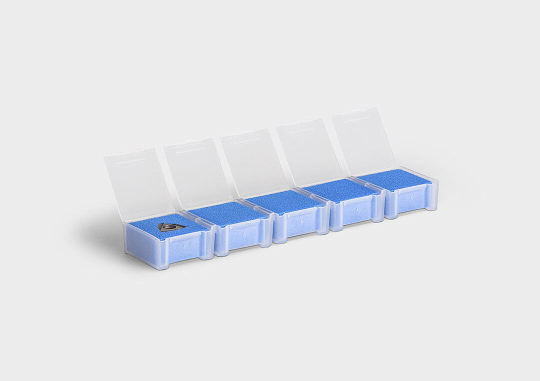 InsertSplitBox: eine Mehrfachverpackung mit einzeln abtrennbaren Kammern.