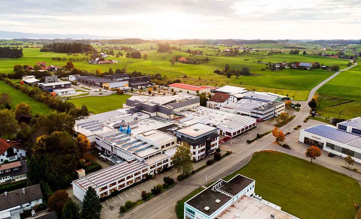 rose plastic sustainability Head office of rose plastic in Hergensweiler, Germany.