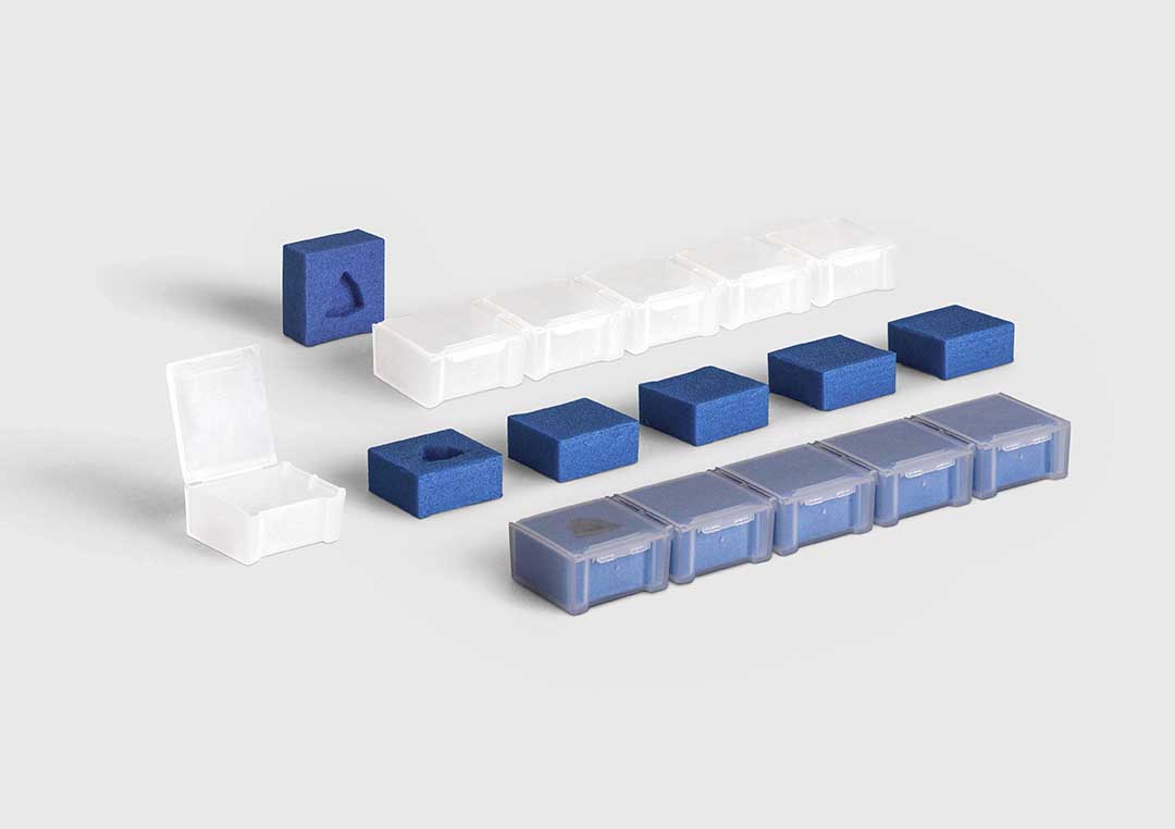 InsertSplitBox: eine Mehrfachverpackung mit einzeln abtrennbaren Kammern.